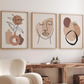 Set x3 Cuadros bohemias abstractas en tonos terracota