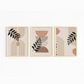 Set x3 Cuadros Decorativos , Abstractos colores tierra Boho