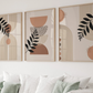 Set x3 Cuadros Decorativos , Abstractos colores tierra Boho