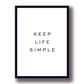 Cuadro Decorativo Frases Keep Life Simple - Tree House Deco