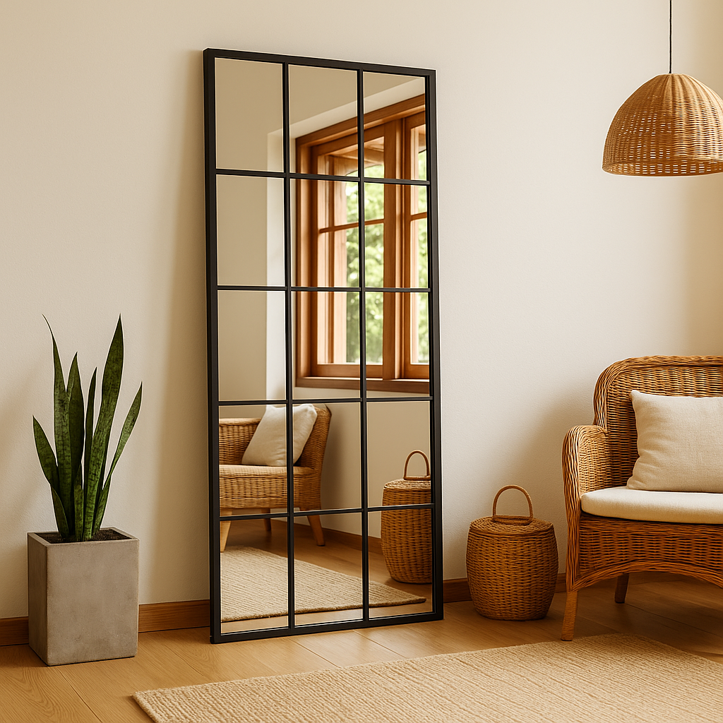 Espejo Rectangular Ventana Hierro