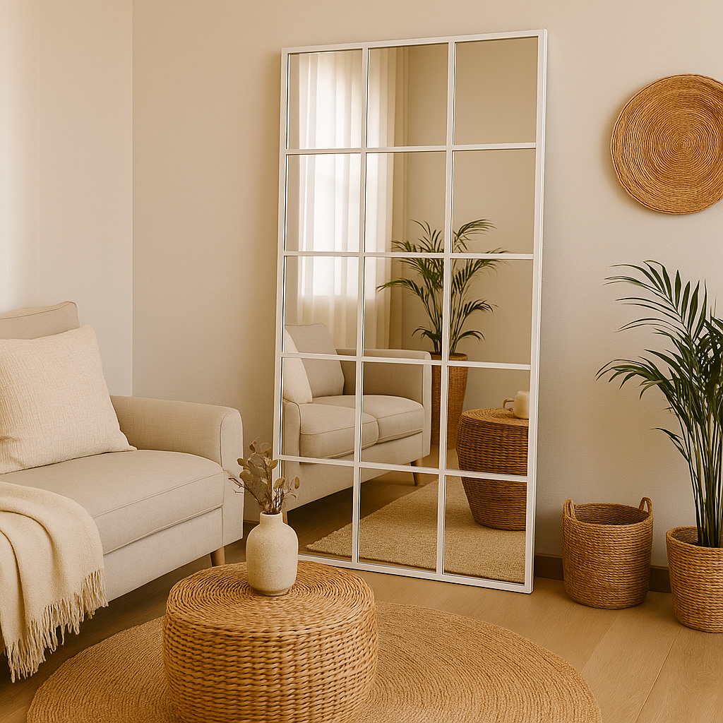 Espejo Rectangular Ventana Hierro