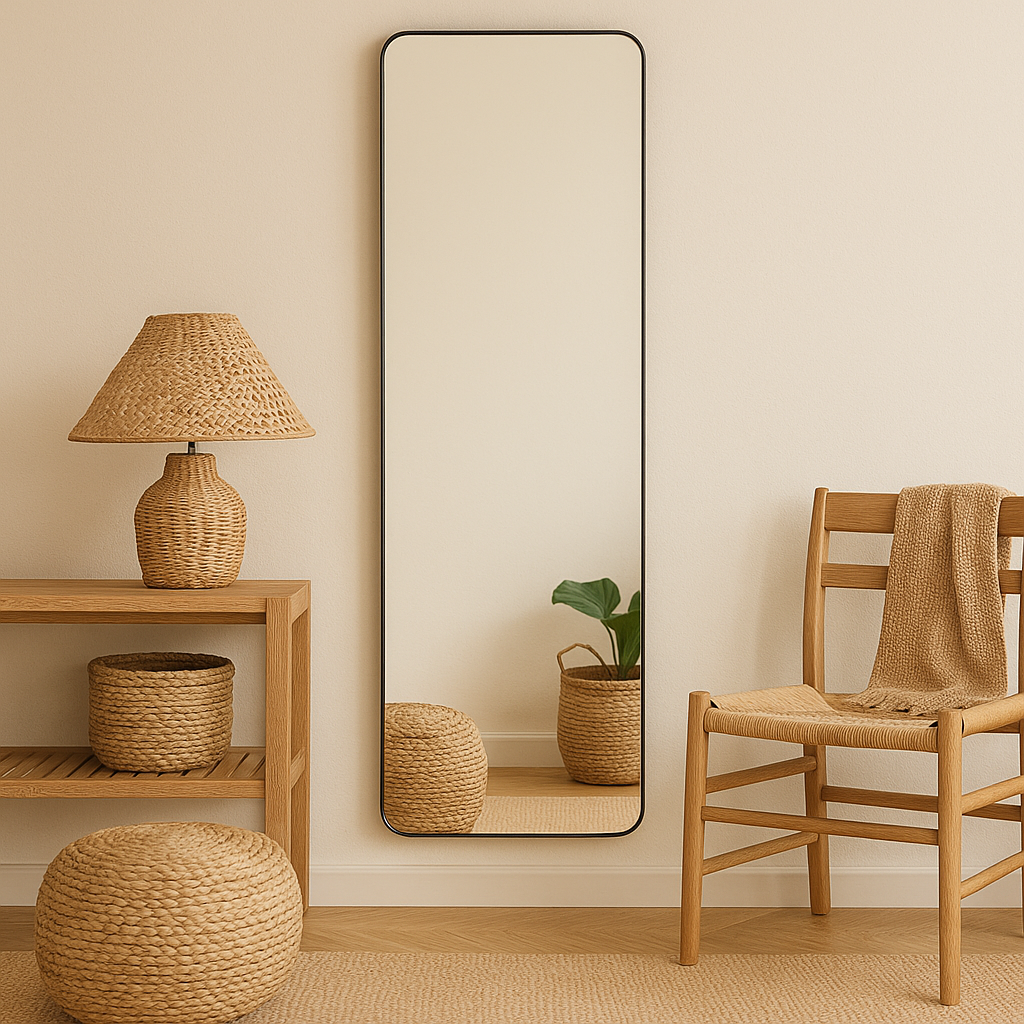 Espejo rectangular PVC puntas redondas