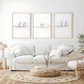 Set x3 Cuadros Decorativos "Inhale,♥ Y Exhale"