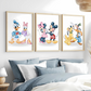 Set x3 Cuadros Personajes de Disney
