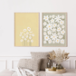Set x2 Cuadros Decorativos margaritas Amarillo y verdes suaves