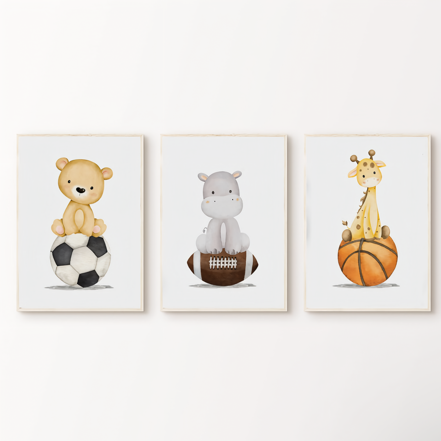 Set x3 Cuadros Animalitos Deportivos