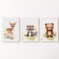 Set x3 Cuadros animalitos del bosque