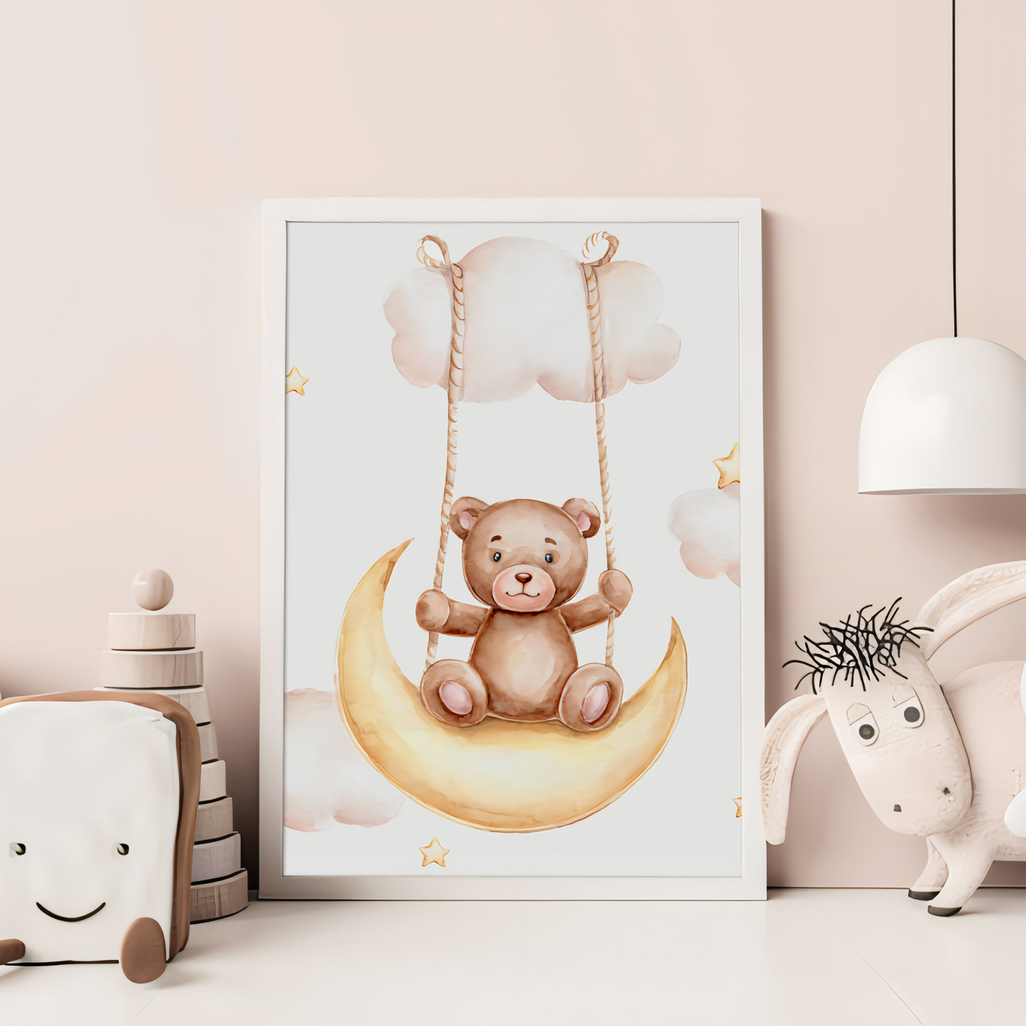 Cuadros osito luna infantil