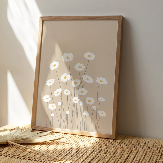 Cuadros Diseños Botánico Margaritas Blancas