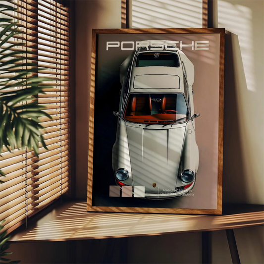 Cuadro Deportivo Porsche Blanco