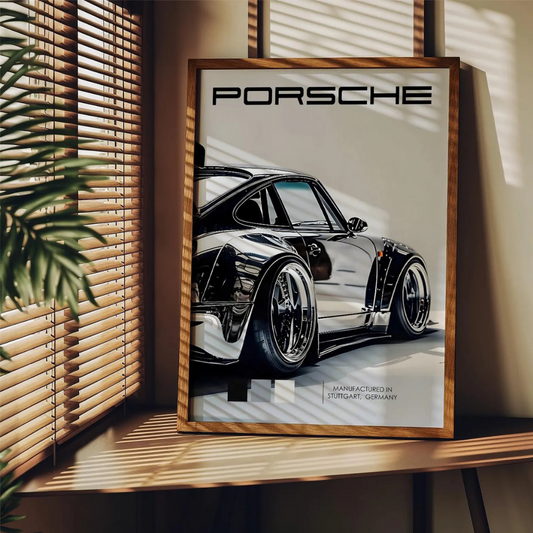 Cuadro Deportivo Porsche Negro