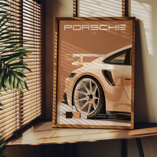 Cuadro Deportivo Porsche Rosa