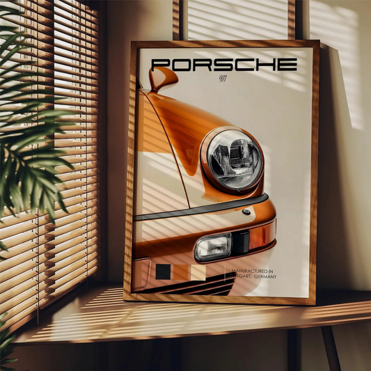 Cuadro Deportivo Porsche Naranja