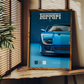 Cuadro Deportivo Ferrari F40 Azul