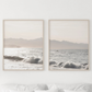 Set x2 Cuadros  oceánica, decoración de pared neutra