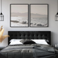 Set x2 Cuadros  oceánica, decoración de pared neutra