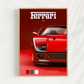 Cuadro Deportivo Ferrari F40 Rojo