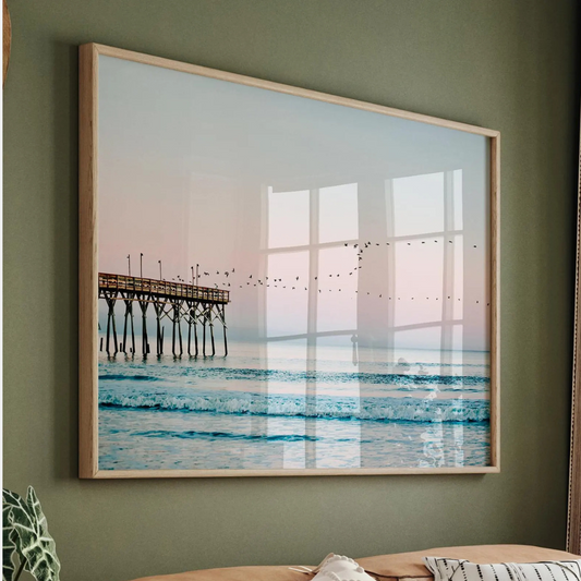 Cuadro Decorativo laya tranquila al atardecer, póster de cielo pastel