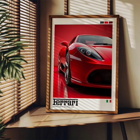 Cuadro Deportivo Ferrari Rojo II