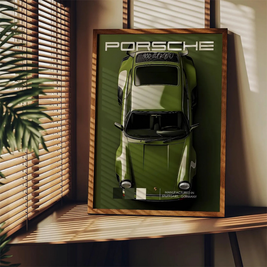 Cuadro Deportivo Porsche Verde Militar