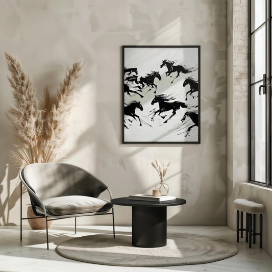 Cuadro Decorativo caballo en movimiento moderno