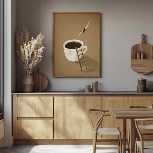 Cuadro Decorativo amantes del café