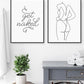 Set x2 Cuadros Decorativos Frase , "Get naked" abstracto, silueta - Tree House Deco