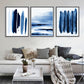 Set x3 Cuadros Decorativos Abstracto, Rayas azules - Tree House Deco