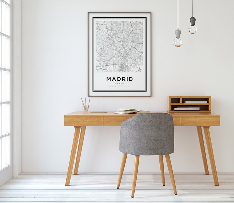 Cuadro Decorativo Maps , Madrid - Tree House Deco