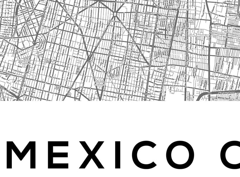 Cuadro Decorativo Maps , Mexico City - Tree House Deco