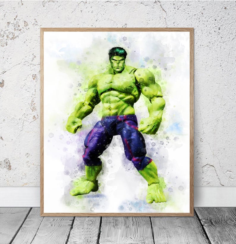 Cuadro Decorativo Infantil , Hulk Animado - Tree House Deco