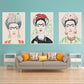 Set x3 Cuadros Decorativos Frida , Rostros - Tree House Deco