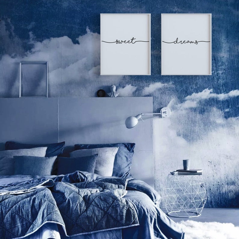 Set x2 Cuadros Decorativos Frase , "sweet dreams" - Tree House Deco