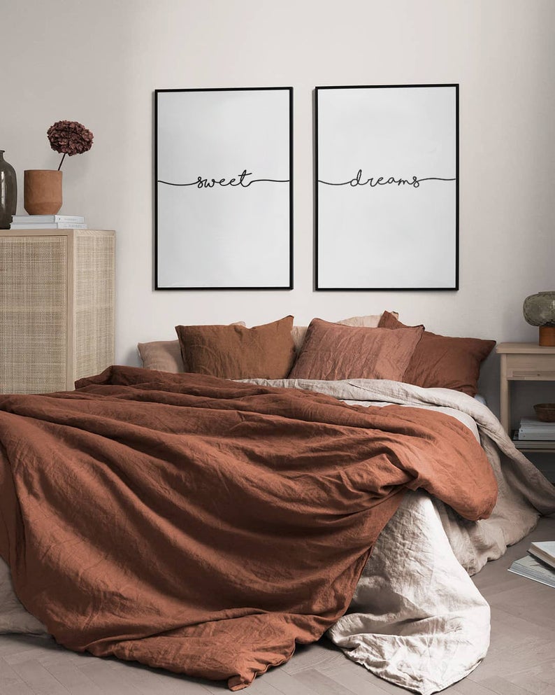 Set x2 Cuadros Decorativos Frase , "sweet dreams" - Tree House Deco