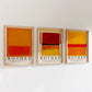 Set x3 Cuadros Rothko Naranja, Rojo - Tree House Deco