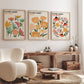 Set x3 Cuadros Abstractos, Flower Market, Colores - Tree House Deco